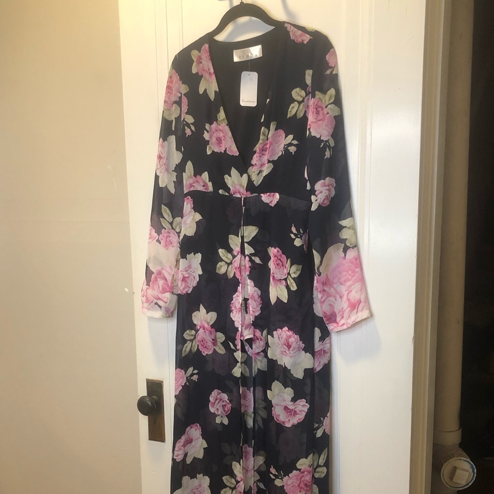 ETWO Navy Floral Romper